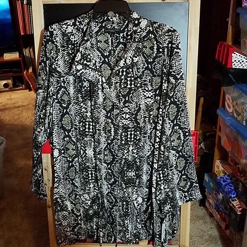 Signature Studio Woman 1X Jacket Zip Up Pockets